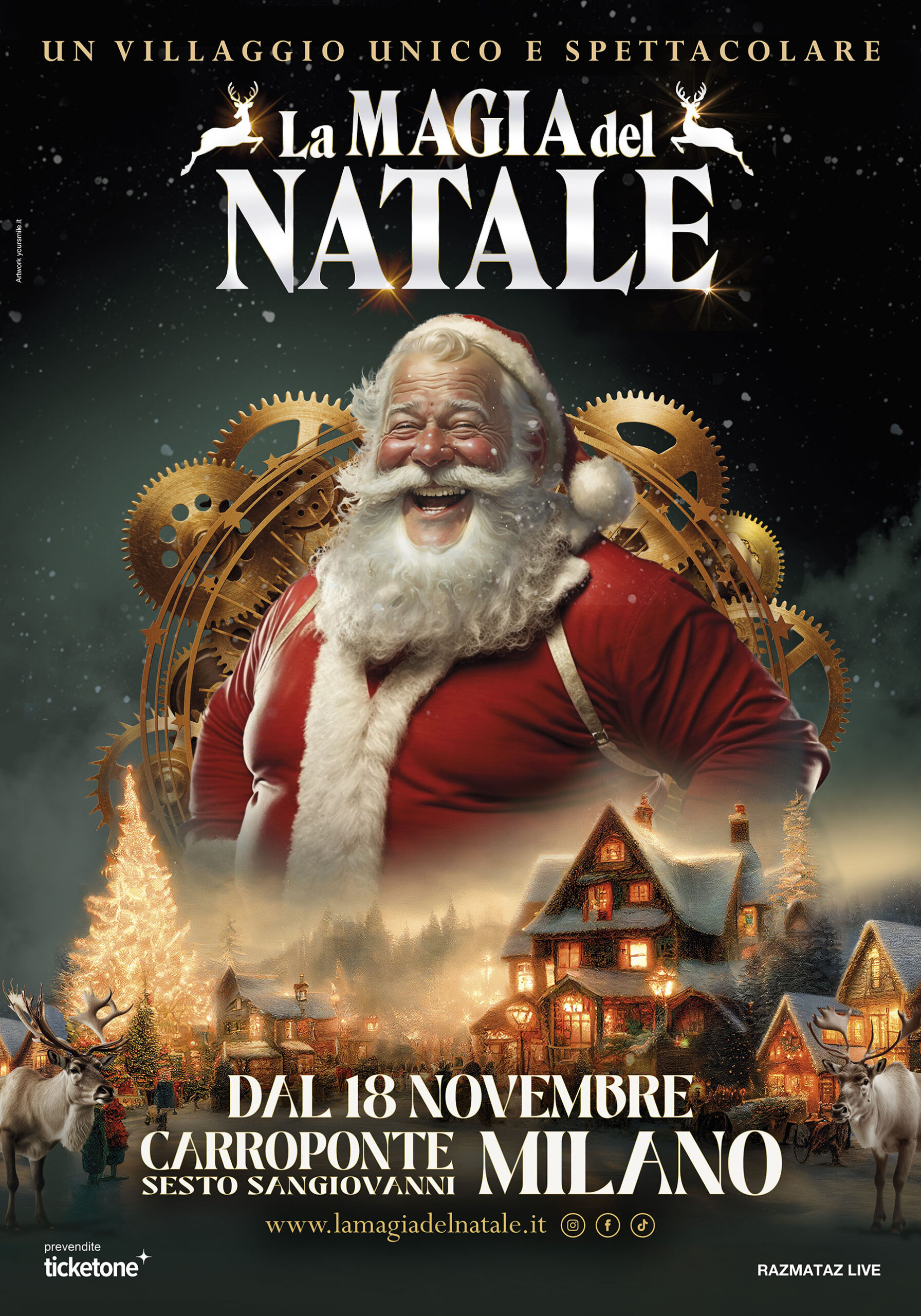 La Magia del Natale evento poster Milano artwork fantasy graphic design illustration
