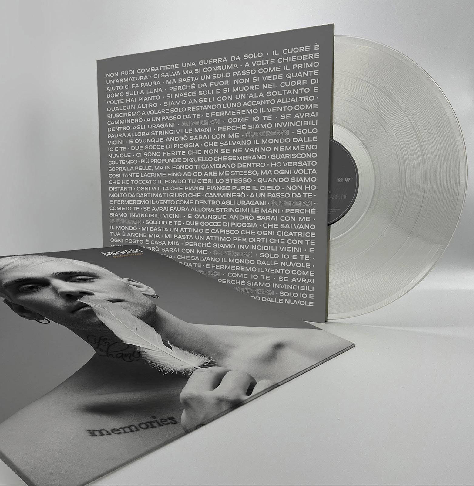 Musica discografia elettronica Sanremo festival Vincitore vinile artwork graphic design Mr Rain Supereroi