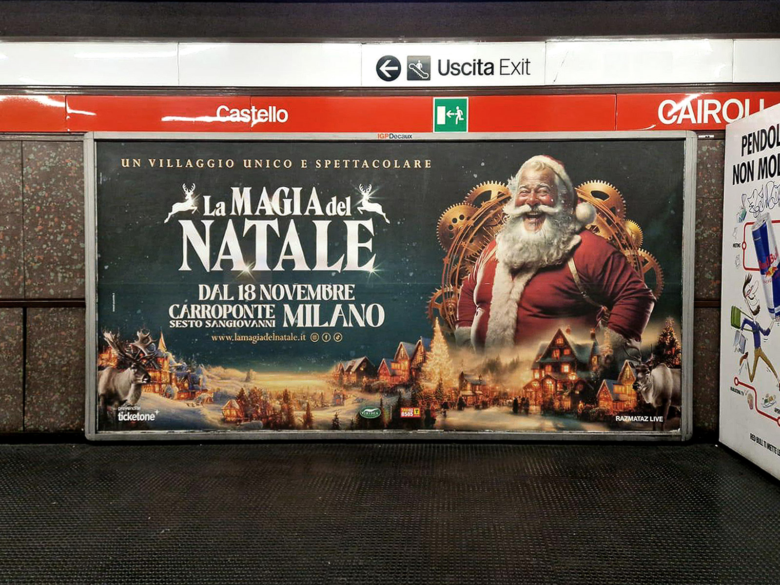 La Magia del Natale evento poster Milano artwork fantasy graphic design illustration