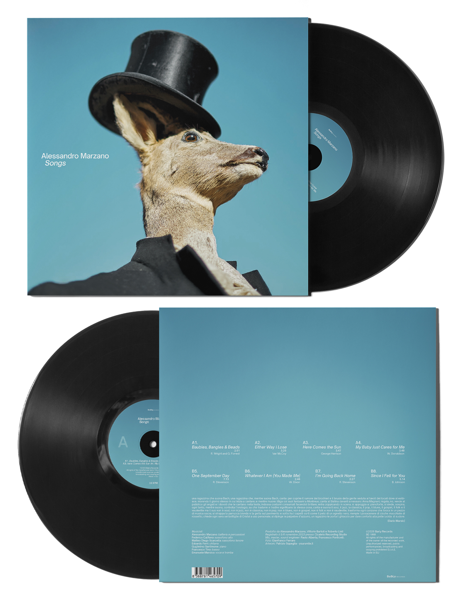 Alessandro Marzano Songs Jazz Music Vinyl Artwork
